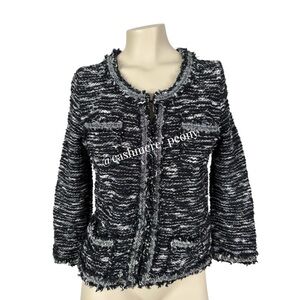 INC International Concepts Iconic Black Cropped Jacket Size Medium